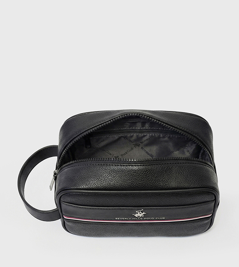 Logo Detail Zippered Toiletry Bag