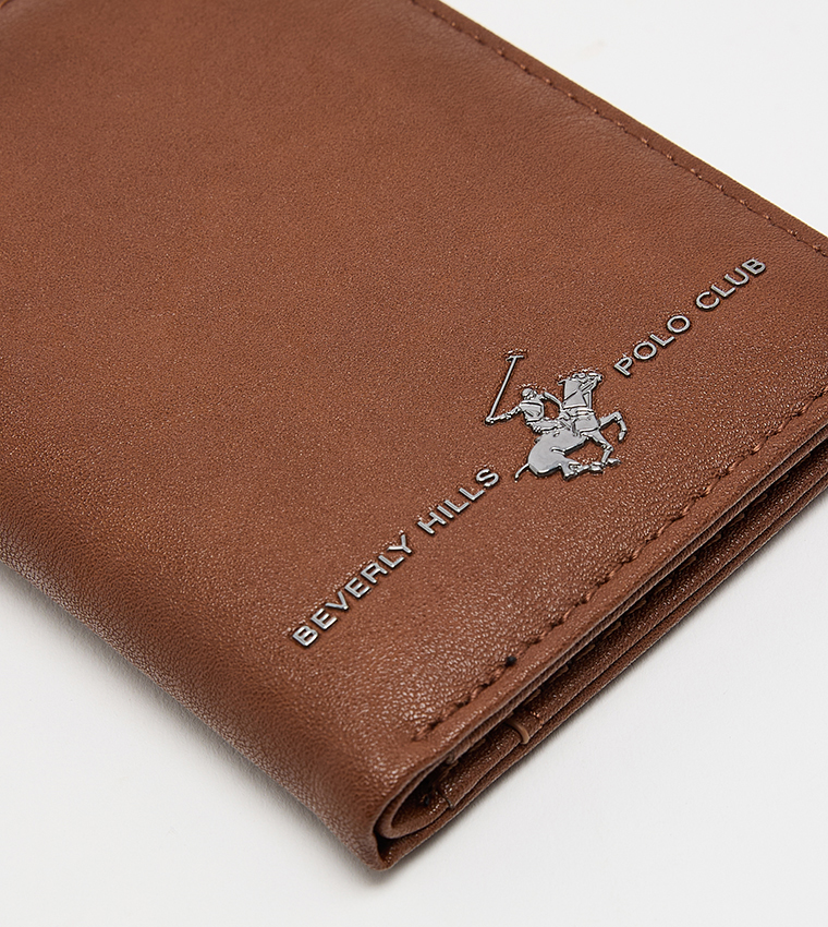 Logo Detail Leather Bi-Fold Wallet