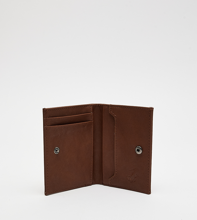 Logo Detail Leather Bi-Fold Wallet