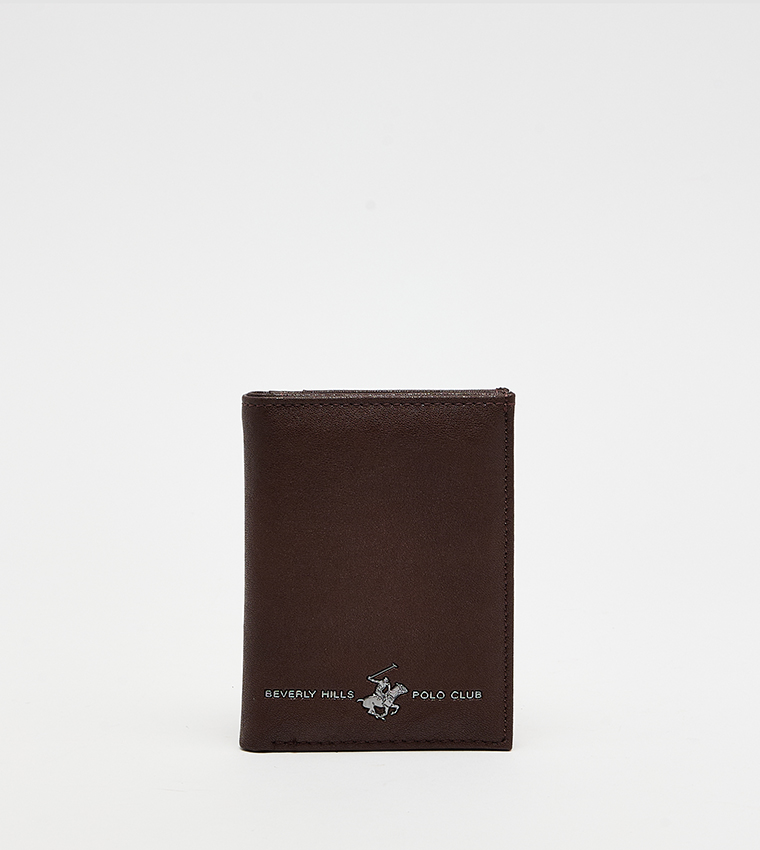 Logo Detail Leather Bi-Fold Wallet