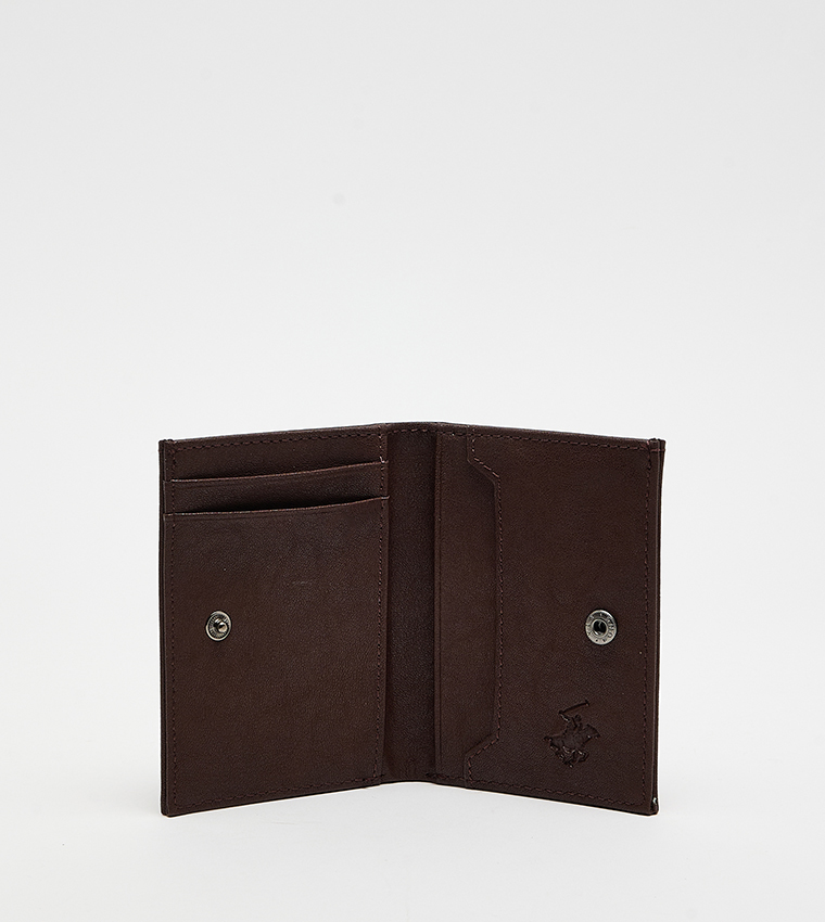 Logo Detail Leather Bi-Fold Wallet
