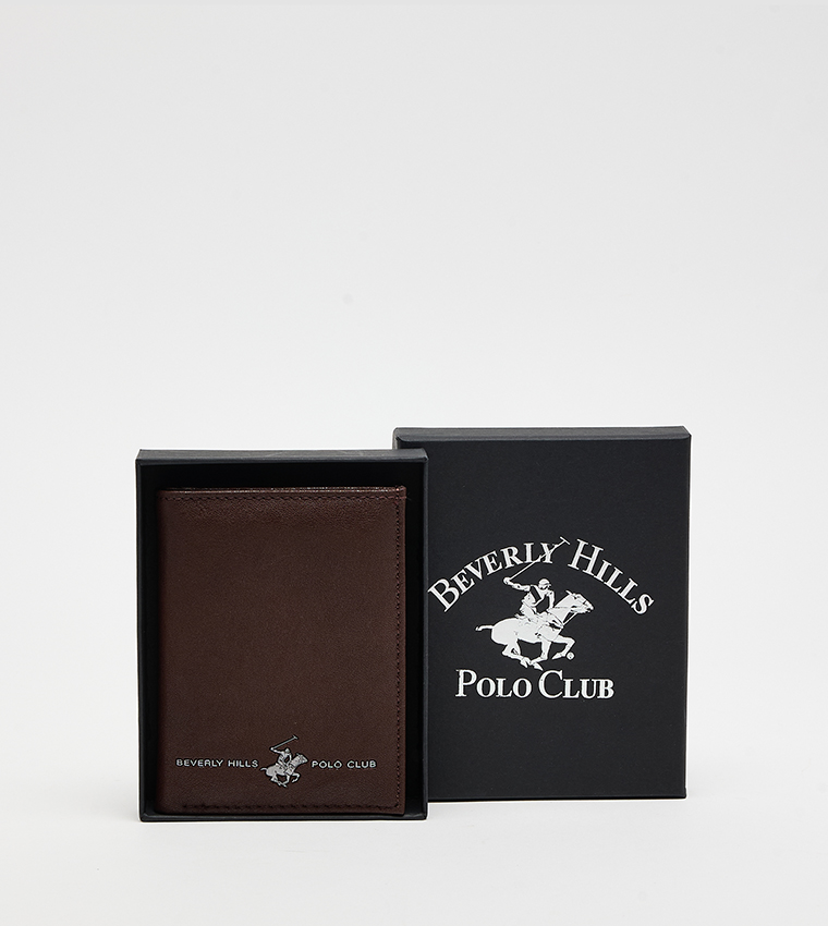 Logo Detail Leather Bi-Fold Wallet