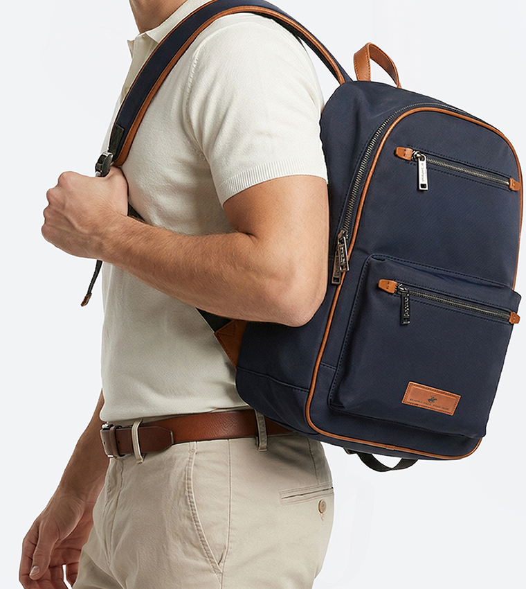 Contrast Trim Logo Badge Backpack