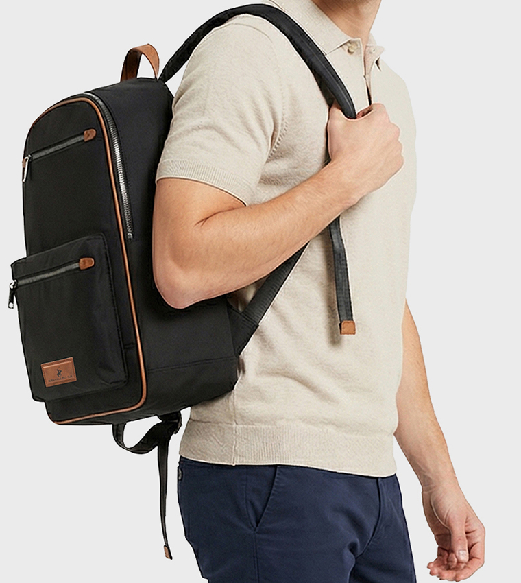 Contrast Trim Logo Badge Backpack