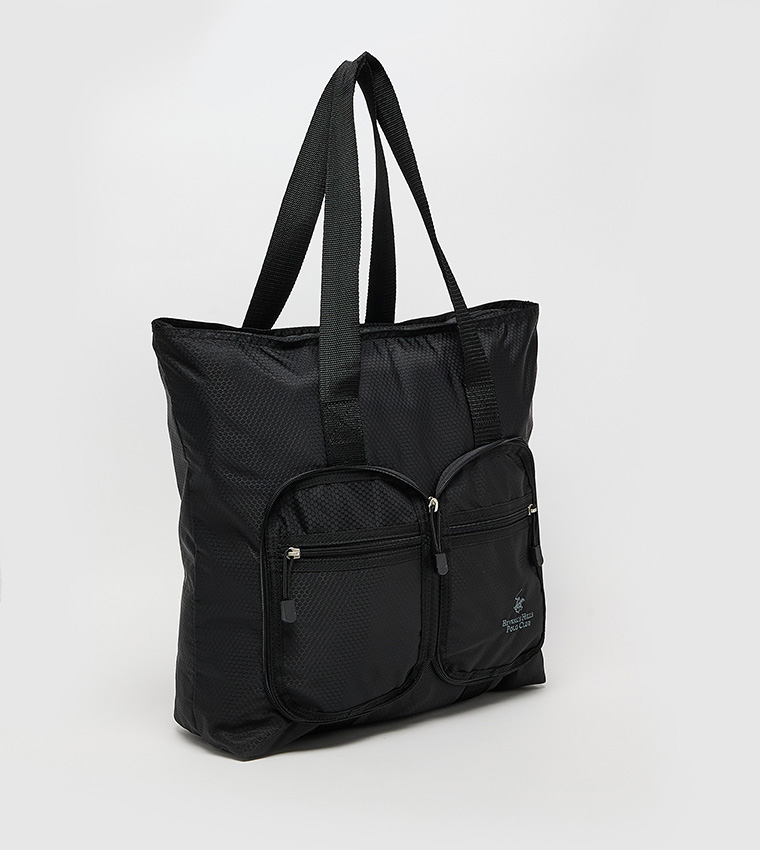Textured Zip Tote Bag