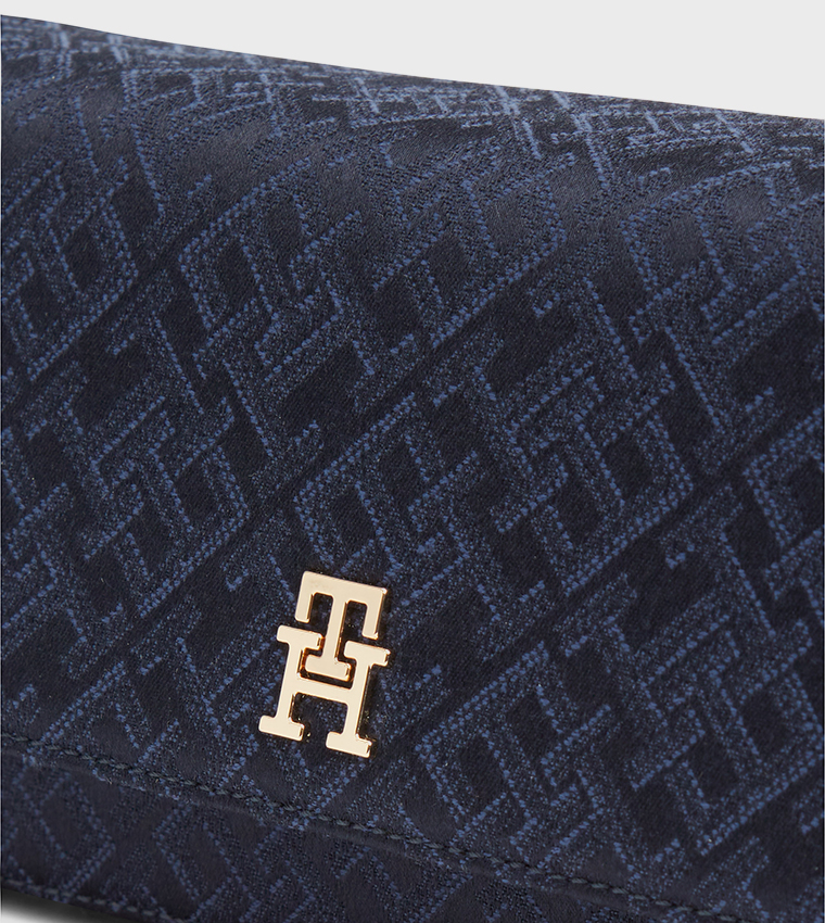 Monogram Patterned Flap Crossbody Bag