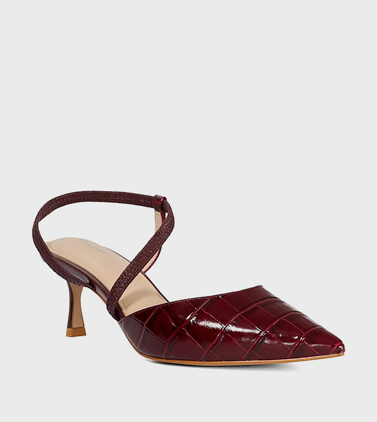 CHARMING Textured Mule Pumps