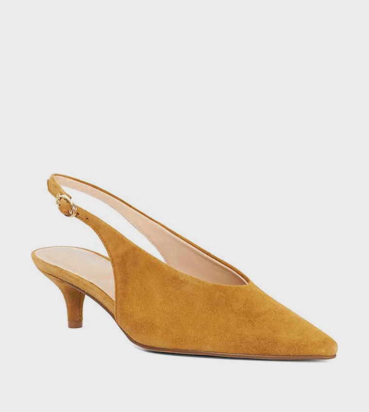 CREDIBLITY Suede Slingback Pumps