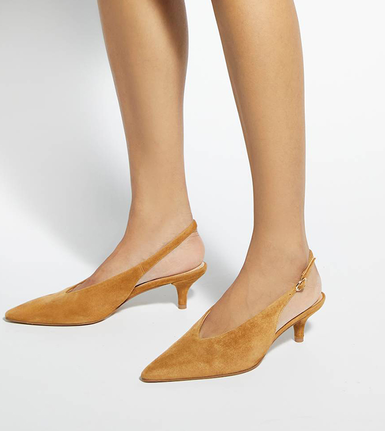 CREDIBLITY Suede Slingback Pumps