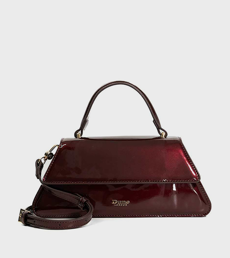 DALIA Solid Flap Top Handle Bag