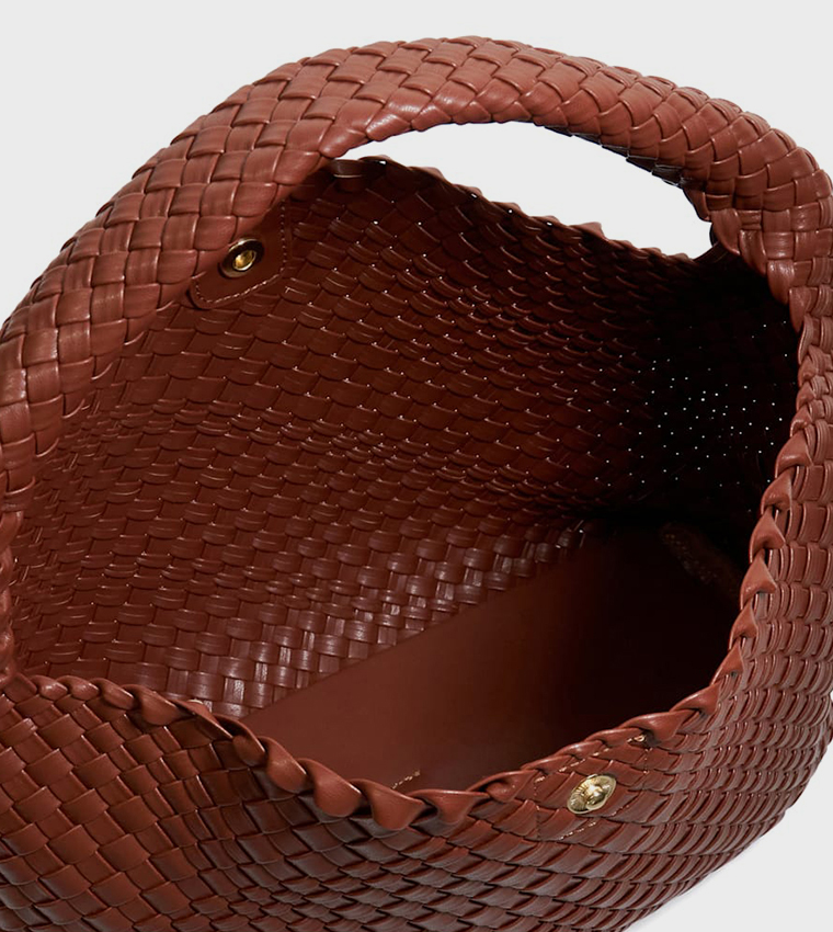 DELIBERATE Basket Weave Shoulder Bag