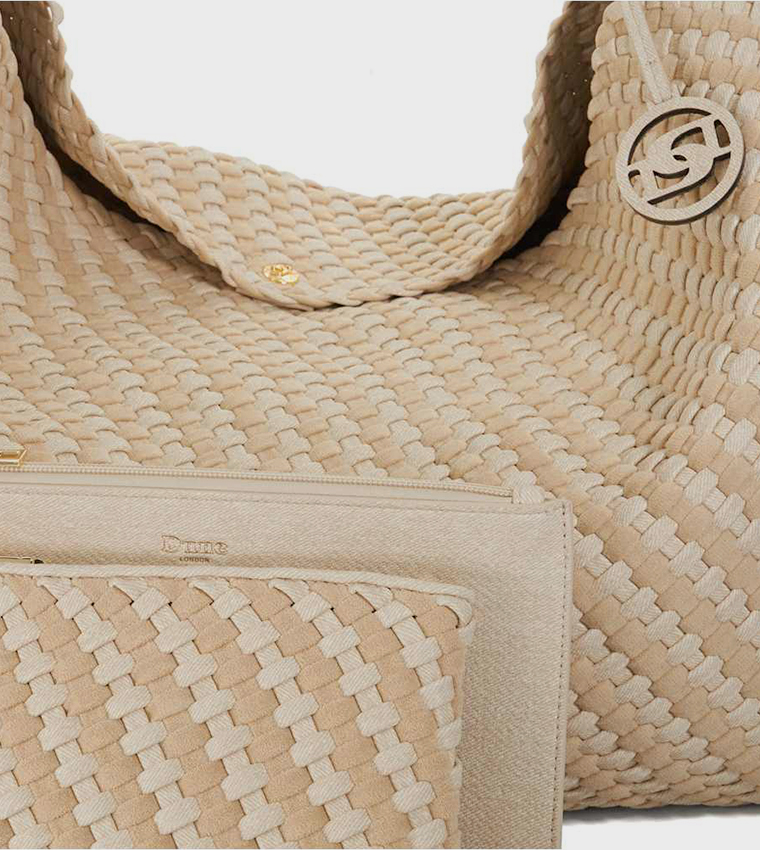 DELIBERATES XL Basket Weave Shoulder Bag