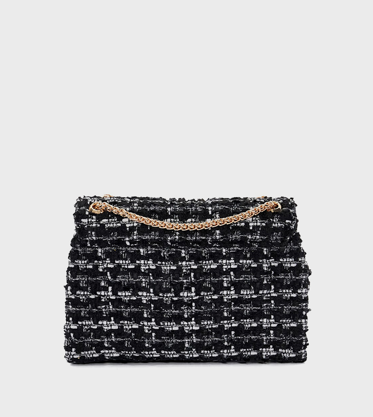 DELLAO Tweed Handheld Bag