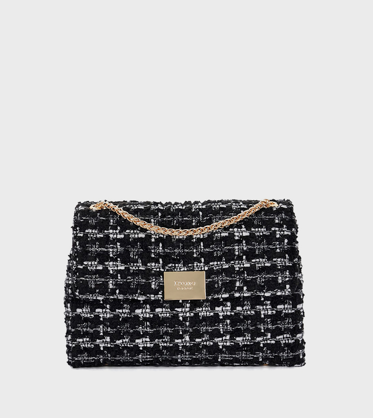DELLAO Tweed Handheld Bag