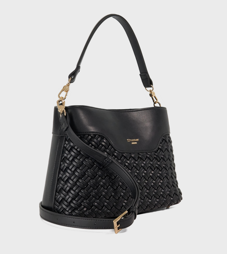 DINIDELPHINE Basket Weave Shoulder Bag