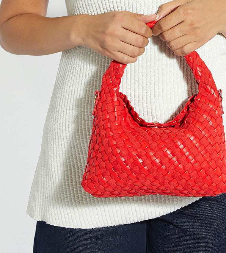 DINKYDELIBERATE Basket Weave Mini Hobo Bag
