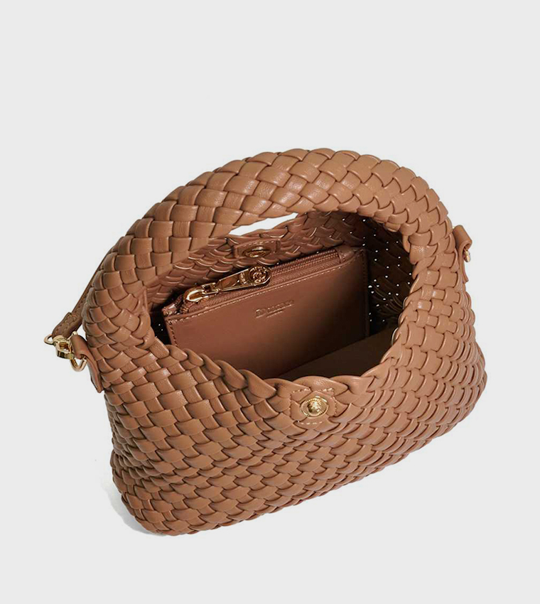 DINKYDELIBERATE Basket Weave Mini Hobo Bag