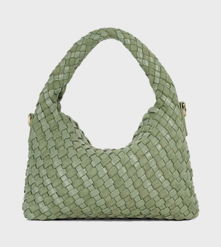DINKYDELIBERATE Basket Weave Mini Hobo Bag