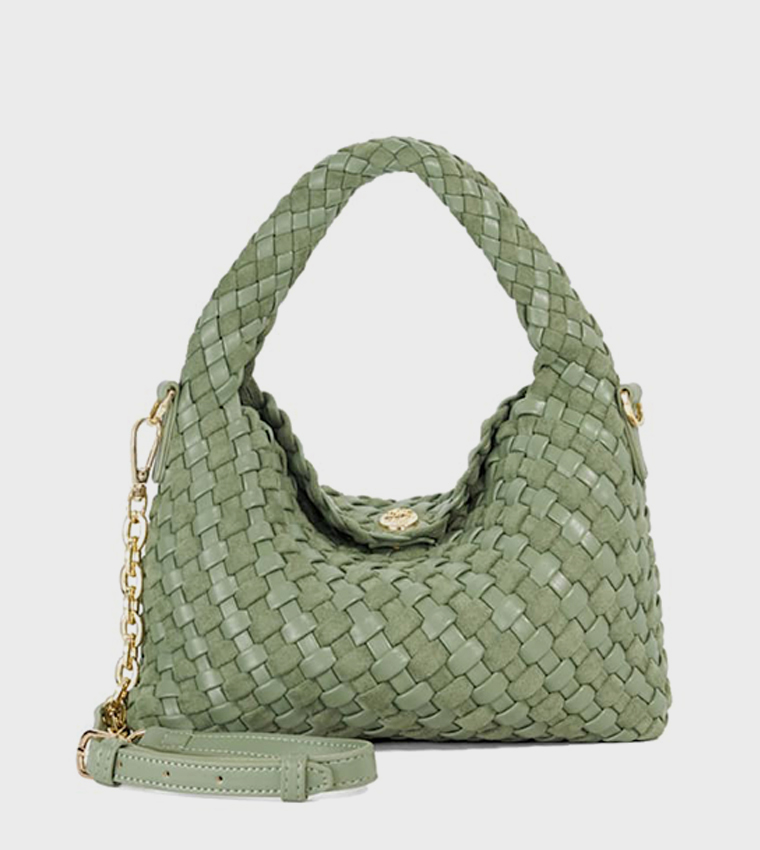 DINKYDELIBERATE Basket Weave Mini Hobo Bag