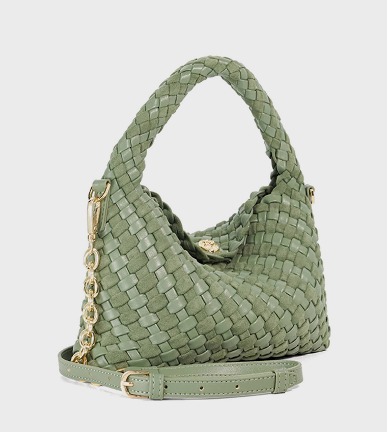 DINKYDELIBERATE Basket Weave Mini Hobo Bag