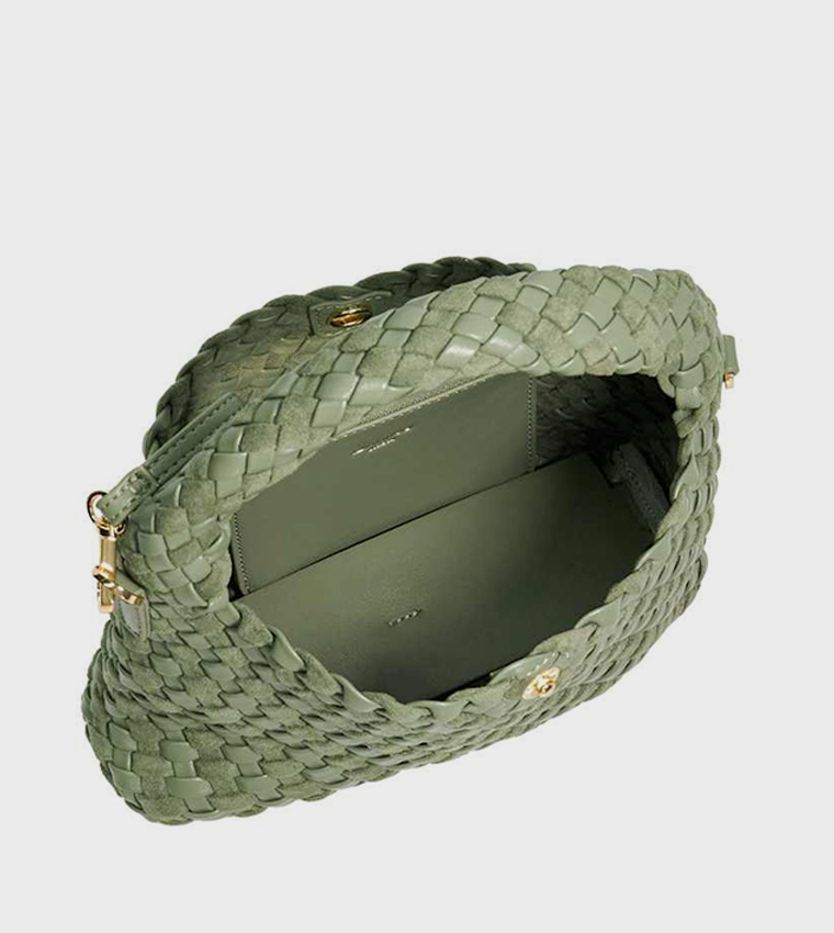 DINKYDELIBERATE Basket Weave Mini Hobo Bag