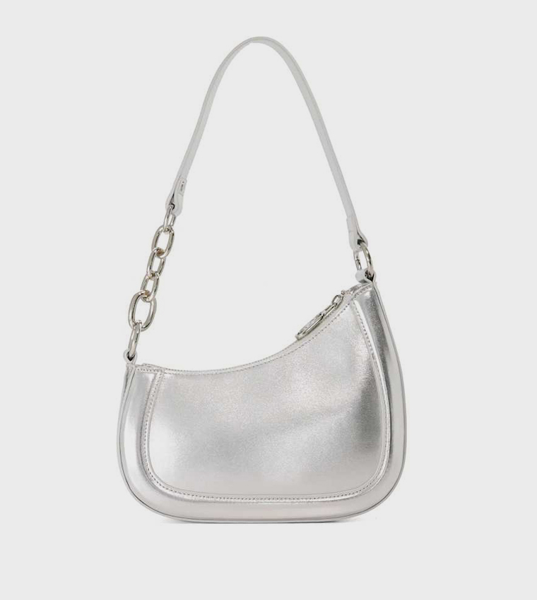 DIRECTION Logo Detail Metallic Shoulder Bag