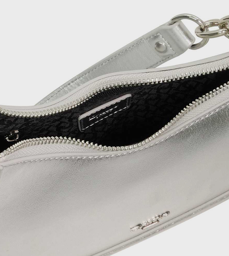 DIRECTION Logo Detail Metallic Shoulder Bag