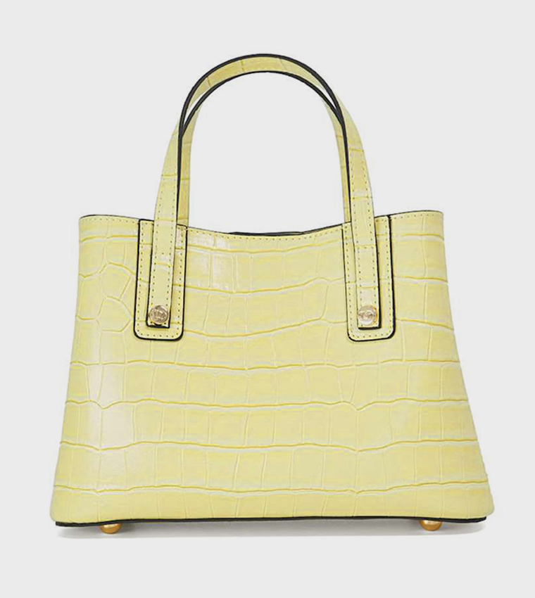DOMINANTLY Croc Textured Tote Bag