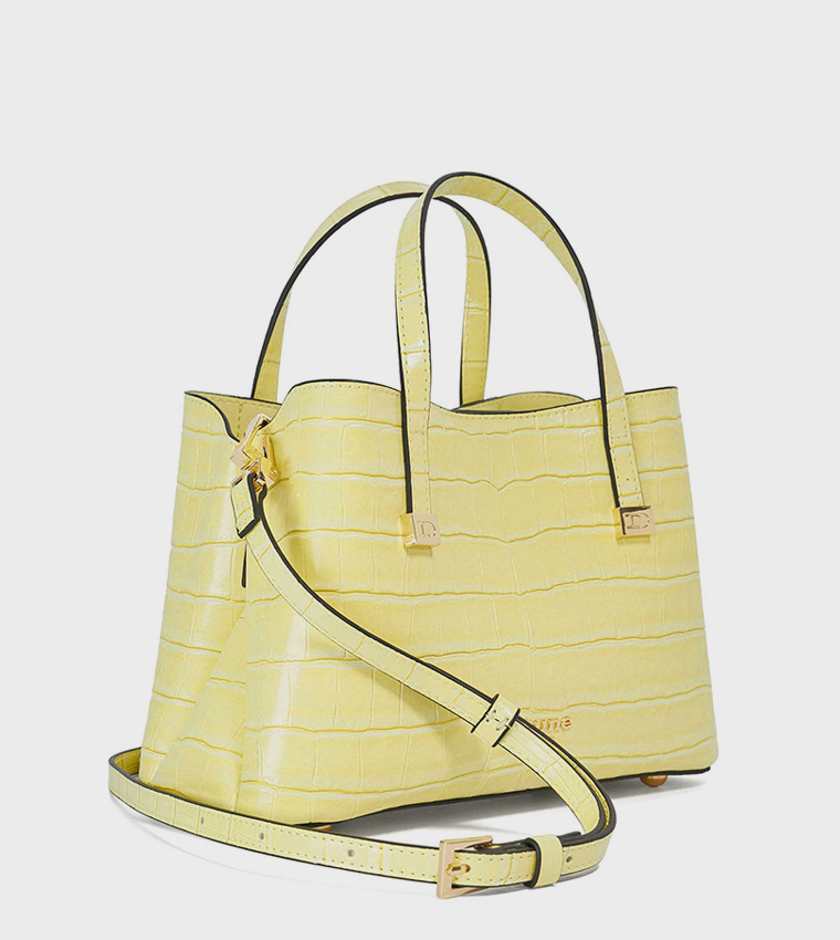 DOMINANTLY Croc Textured Tote Bag