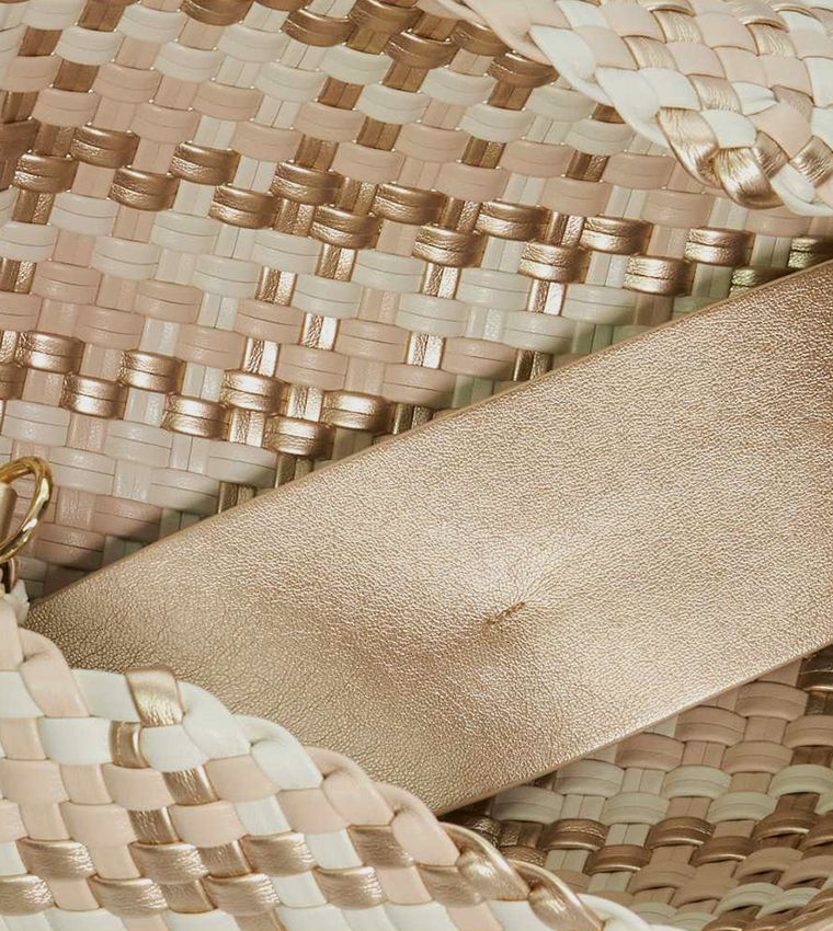 ENCOURAGE Basket Weave Crossbody Bag