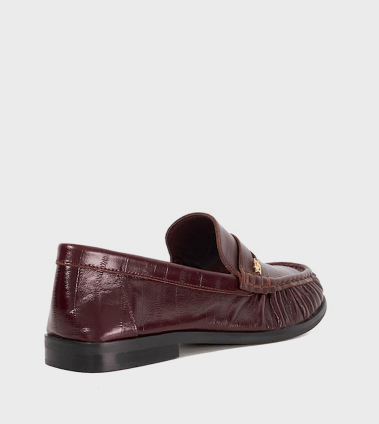 GRISELLA Ruched Penny Loafers