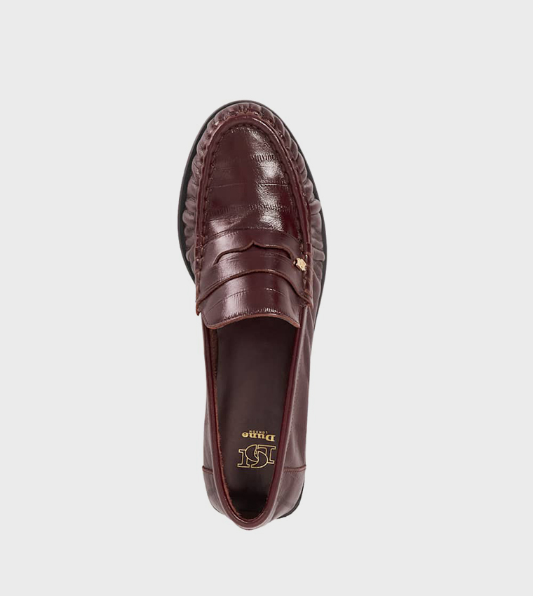 GRISELLA Ruched Penny Loafers