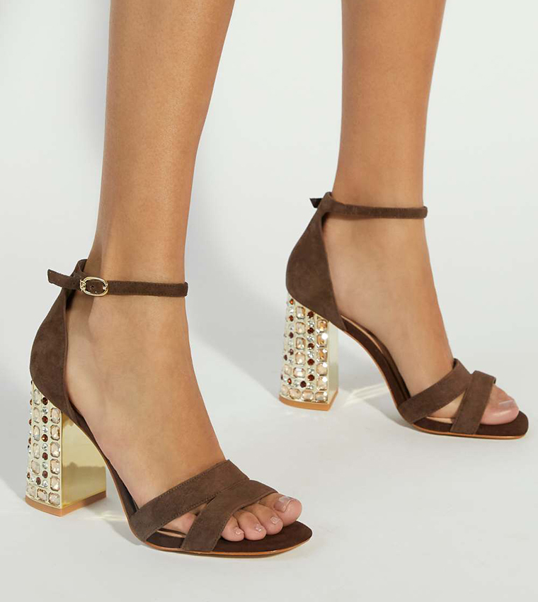 MAJESTICAL Embellished Heel Sandals