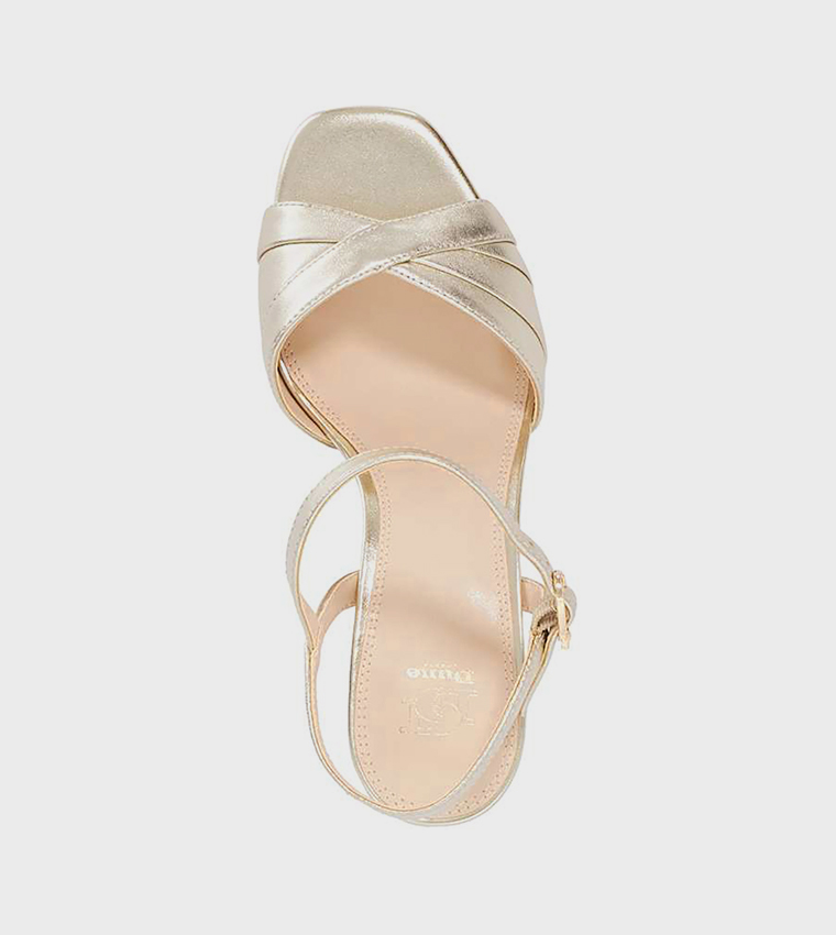 MALENE Ankle Strap Block Heel Sandals