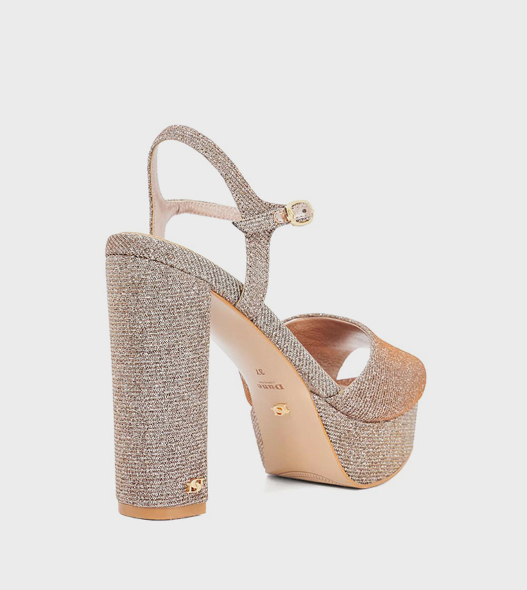 MAYCI Shimmer Platform Heel Sandals