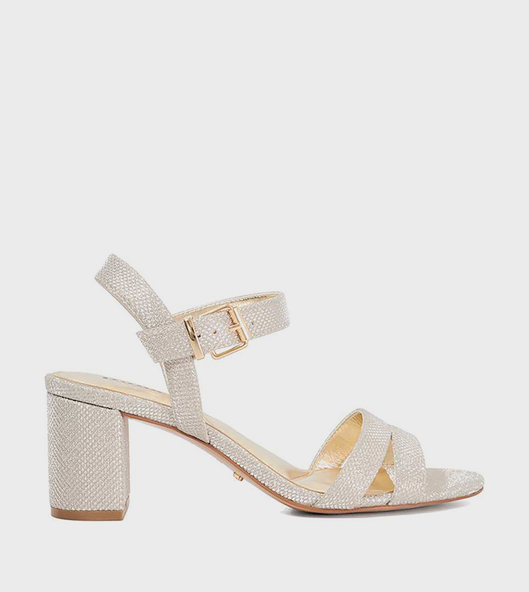 MERISA Textured Block Heel Sandals