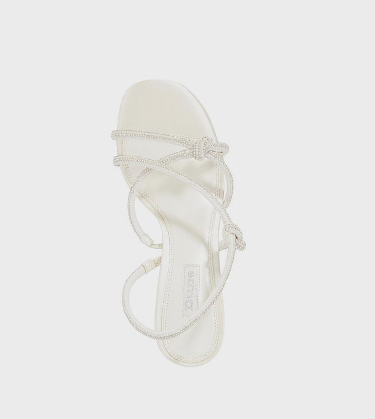 MIRAGE Knot Detail Slingback Heeled Sandals