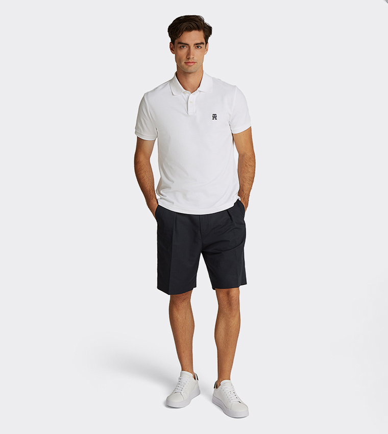 Monogram Embroidered Short Sleeves Polo T-Shirt