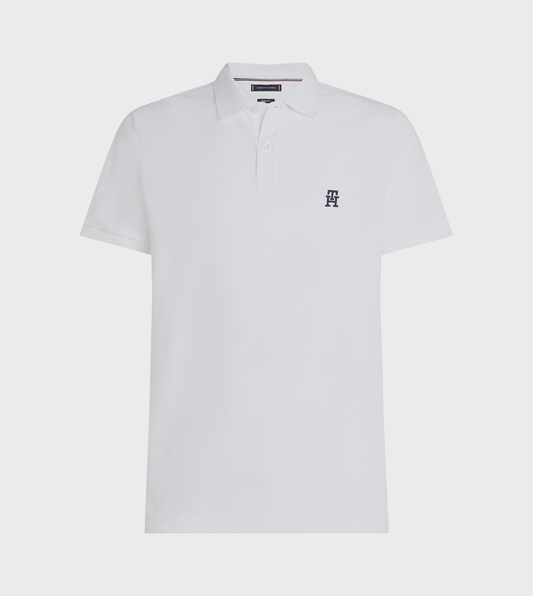 Monogram Embroidered Short Sleeves Polo T-Shirt