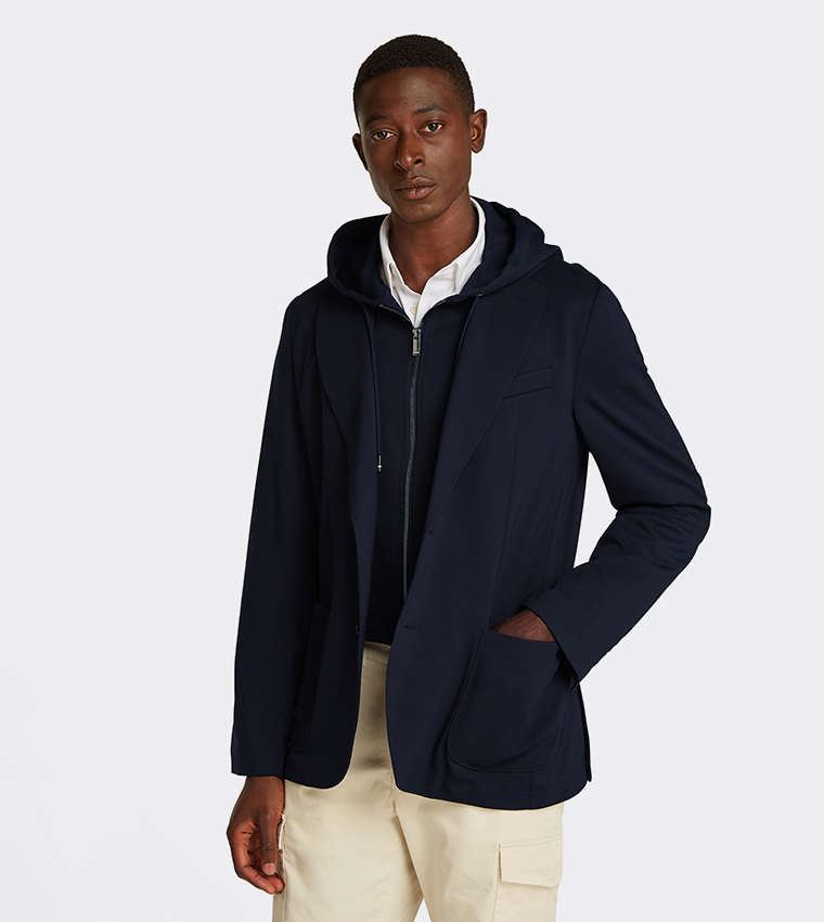 PUNTO MILANO Solid Hooded Jacket