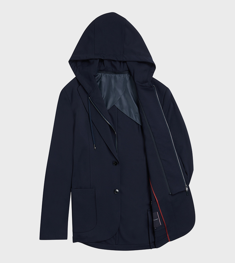 PUNTO MILANO Solid Hooded Jacket