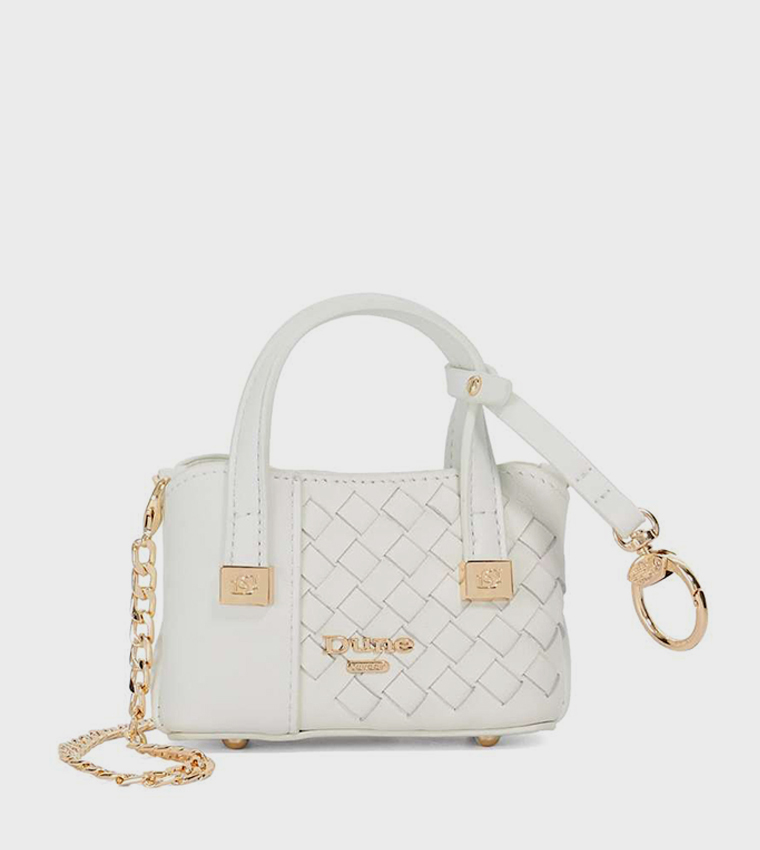 SMALL DORRY Basket Weave Mini Tote Bag