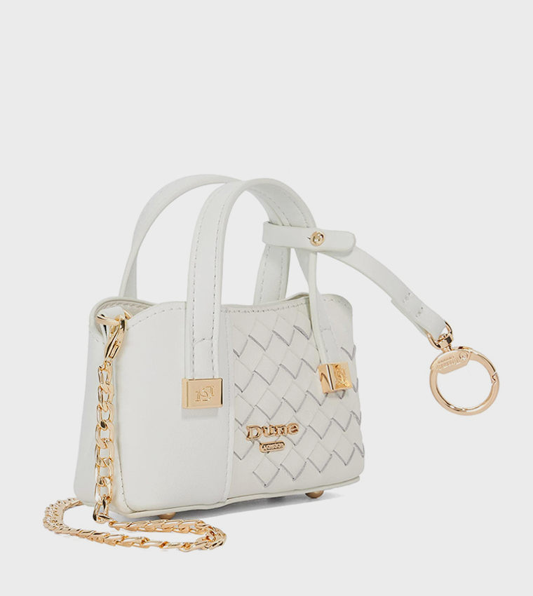 SMALL DORRY Basket Weave Mini Tote Bag