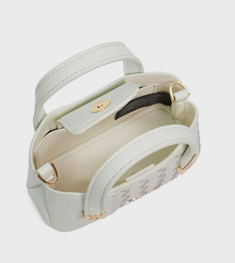 SMALL DORRY Basket Weave Mini Tote Bag