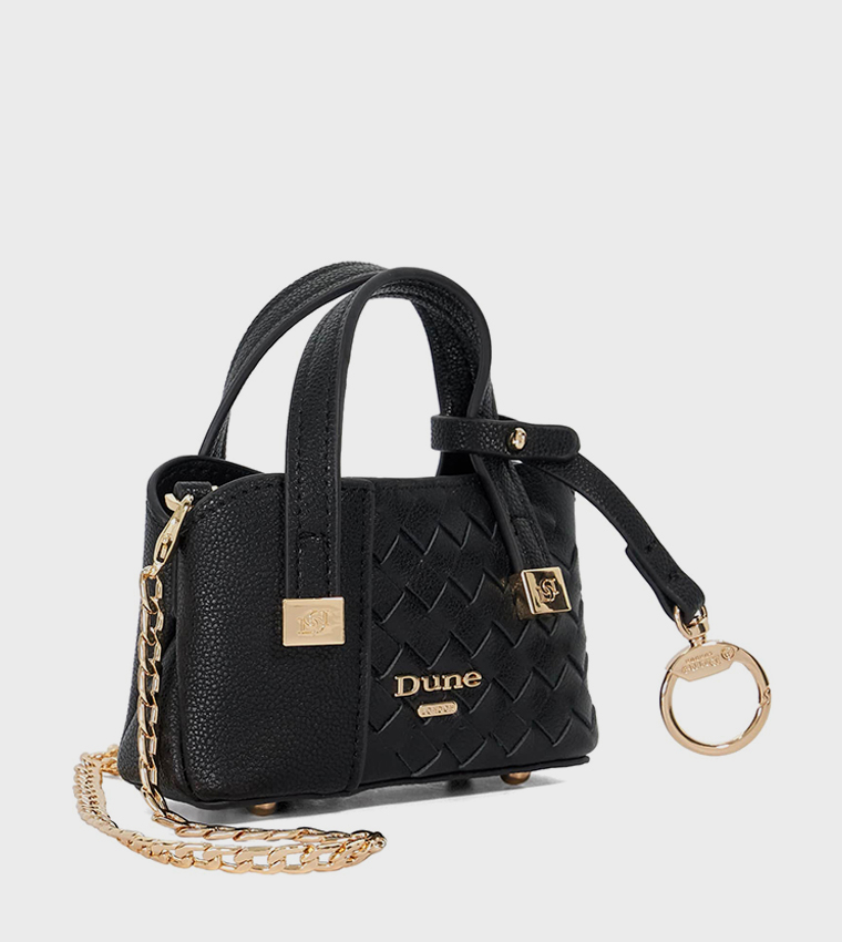 SMALL DORRY Basket Weave Mini Tote Bag