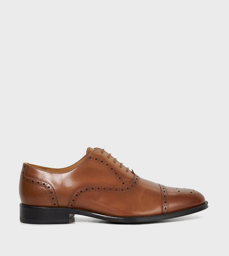 ديون لندن  أحذية رسمية برباط - بني  Formal Lace-Up Shoes