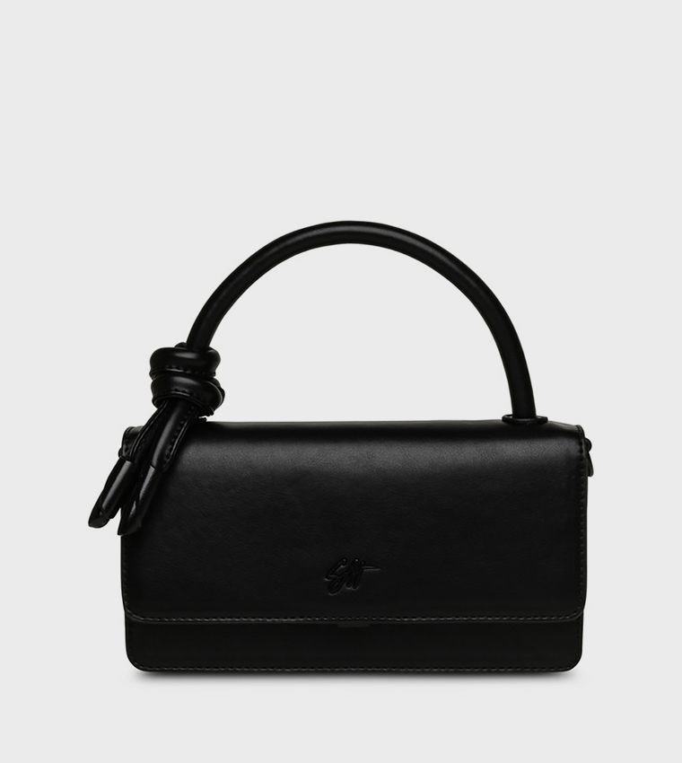 BCRETE Solid Flap Top Handle Bag