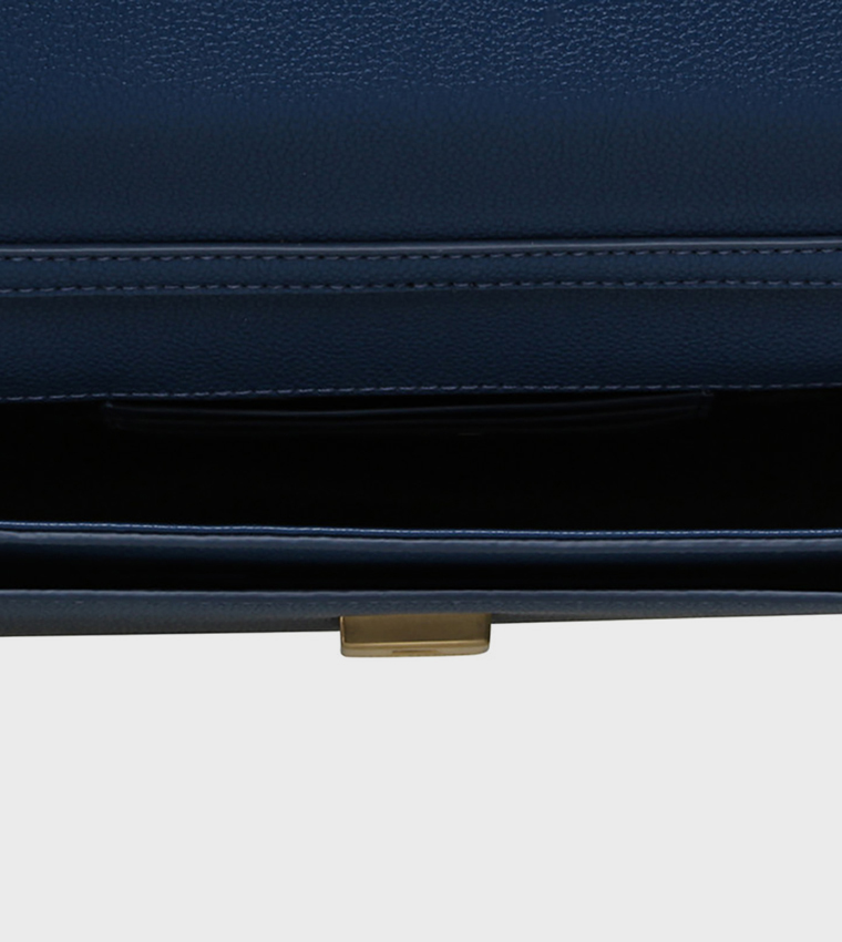 BCRETE Textured Flap Top Handle Bag