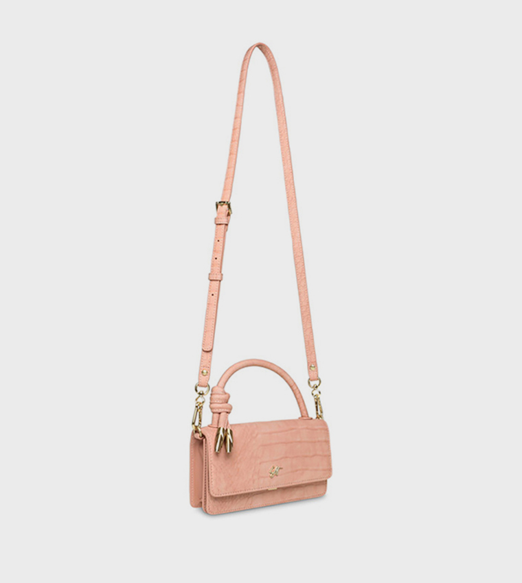 BCRETE Textured Flap Top Handle Bag