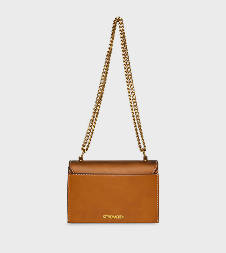 BPAYSON Monogram Detail Flap Crossbody Bag